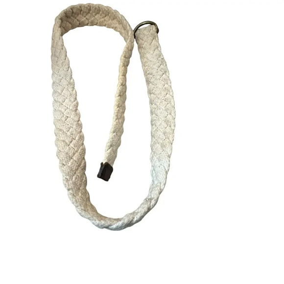 J. Crew White Woven Rope Belt Size Medium - Picture 2 of 4